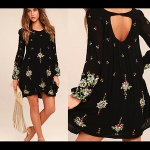 Free People Oxford Embroidered Dress XS